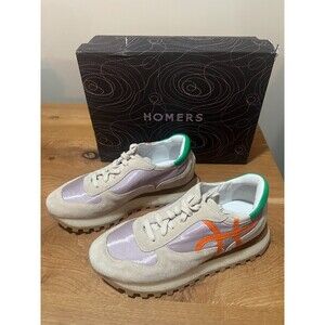 NIB Homers Olimpia Lace Up Mid Top Hand Crafted Sneakers Size 36.5 Reg. $468